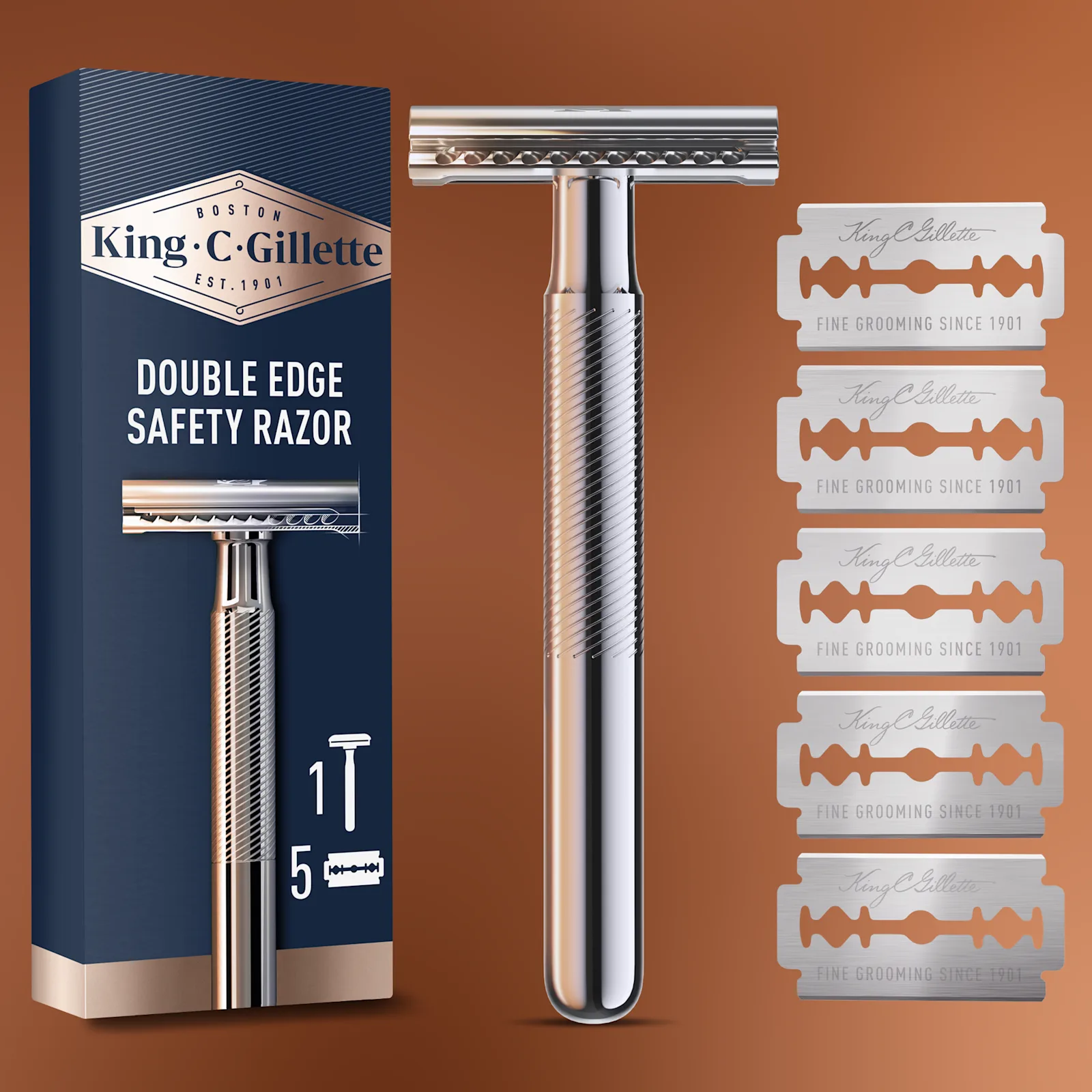King C. Gillette Dubbeleggad Säkerhetshyvel