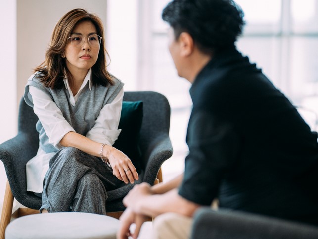 two therapists discussing ethical standards in mental health counseling