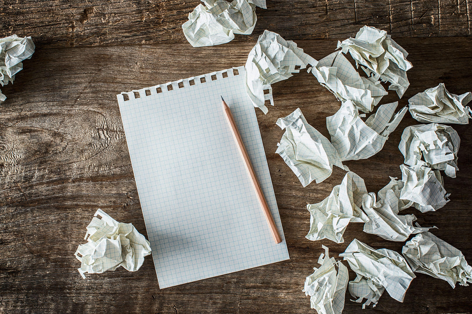 crumpled paper showing patient charting mistake