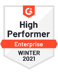 Award - Service Cloud (G2: High Performer Enterprise - Winter 2021)