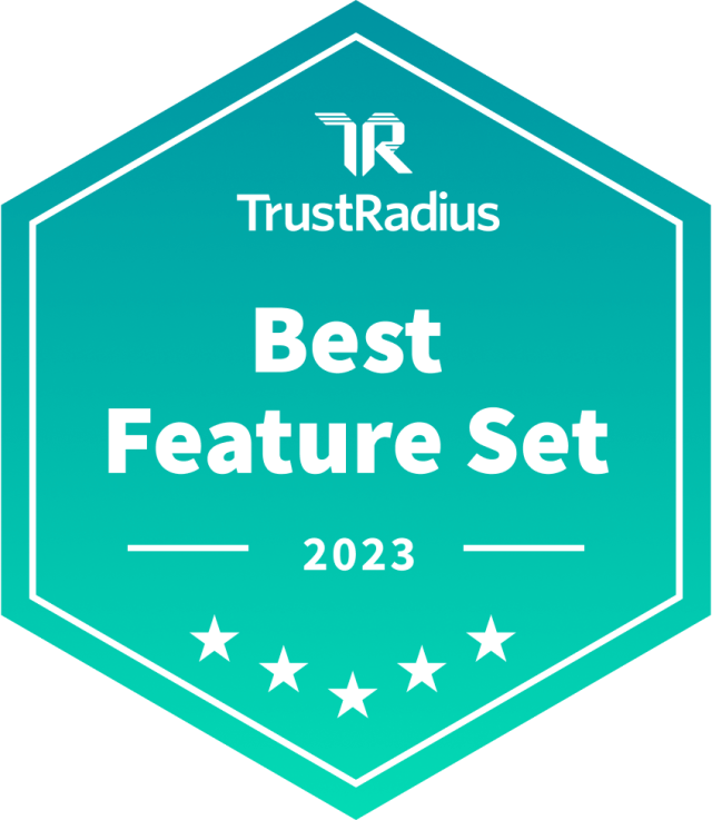 Emplifi - TrustRadius Best Feature Set 2023 Badge