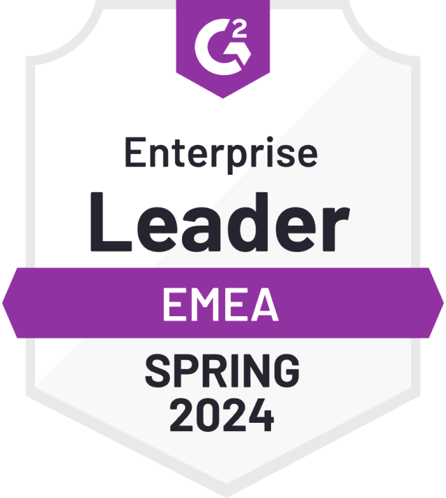 Logo - G2: Enterprise Leader EMEA (Spring 2024)