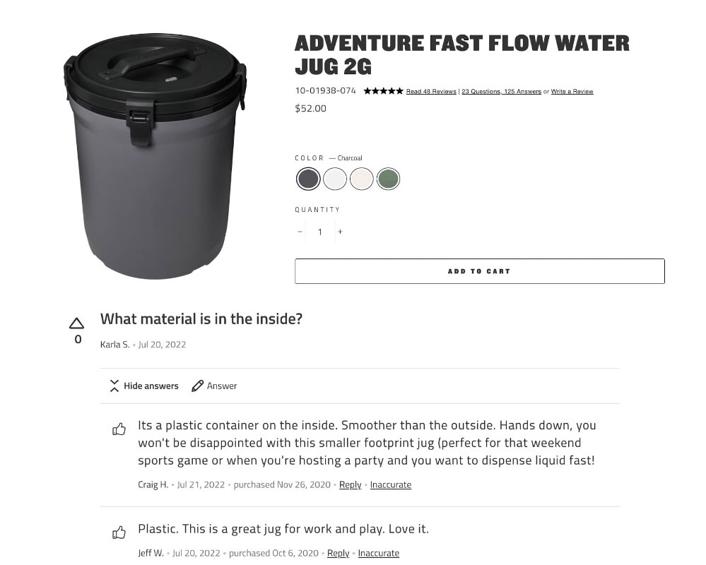 Adventure Fast Flow Water Jug 2G