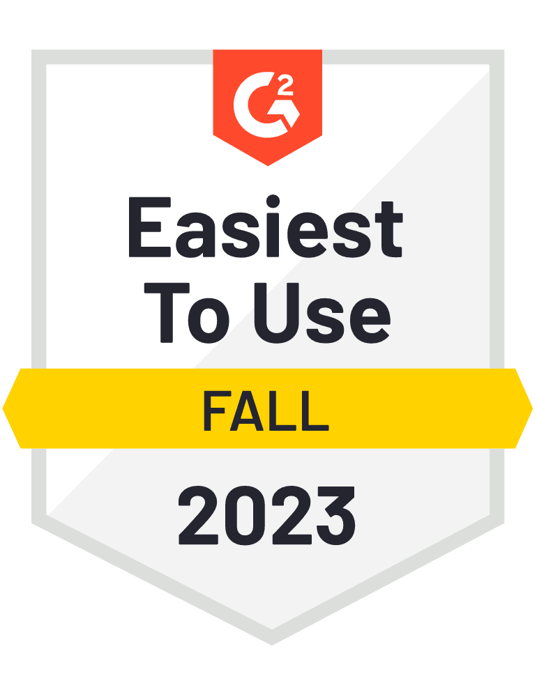 Award - G2: Easiest to Use (Fall 2023)