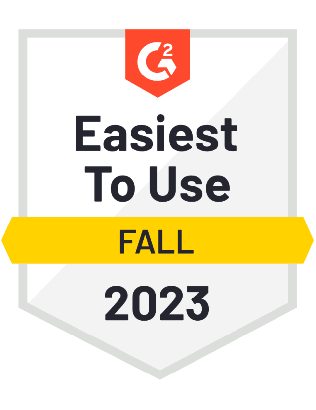 Award - G2: Easiest to Use (Fall 2023)