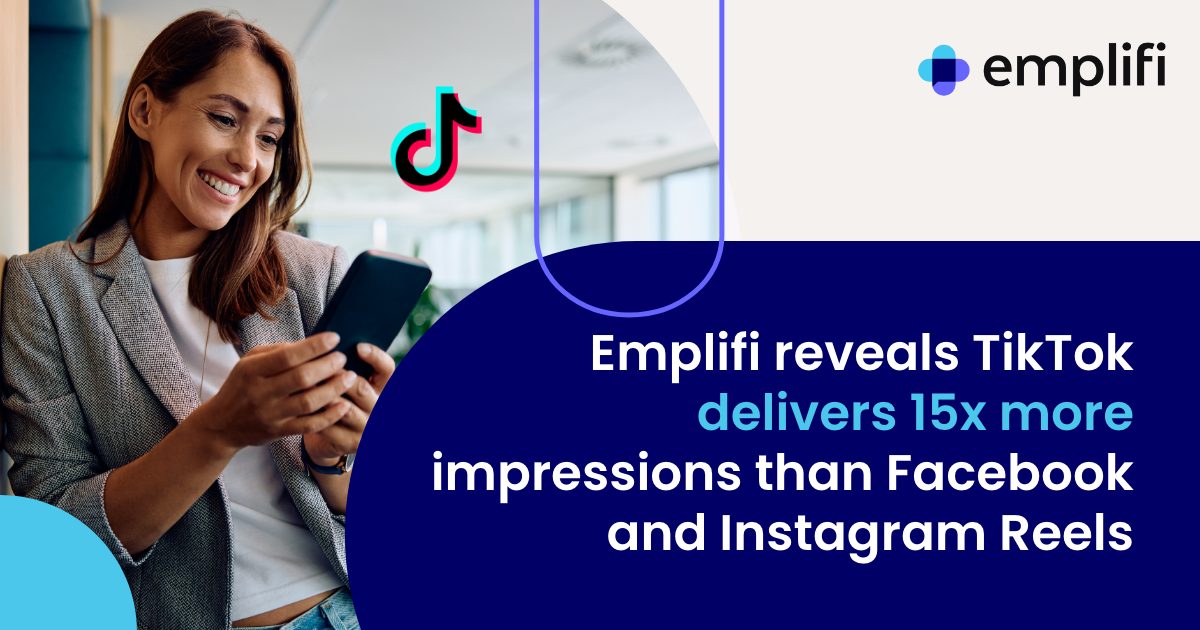 Emplifi Reveals TikTok Delivers 15X More Impressions Than Facebook and Instagram Reels