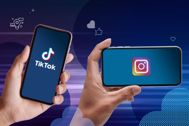 Top image: Instagram vs. TikTok Q3 trends