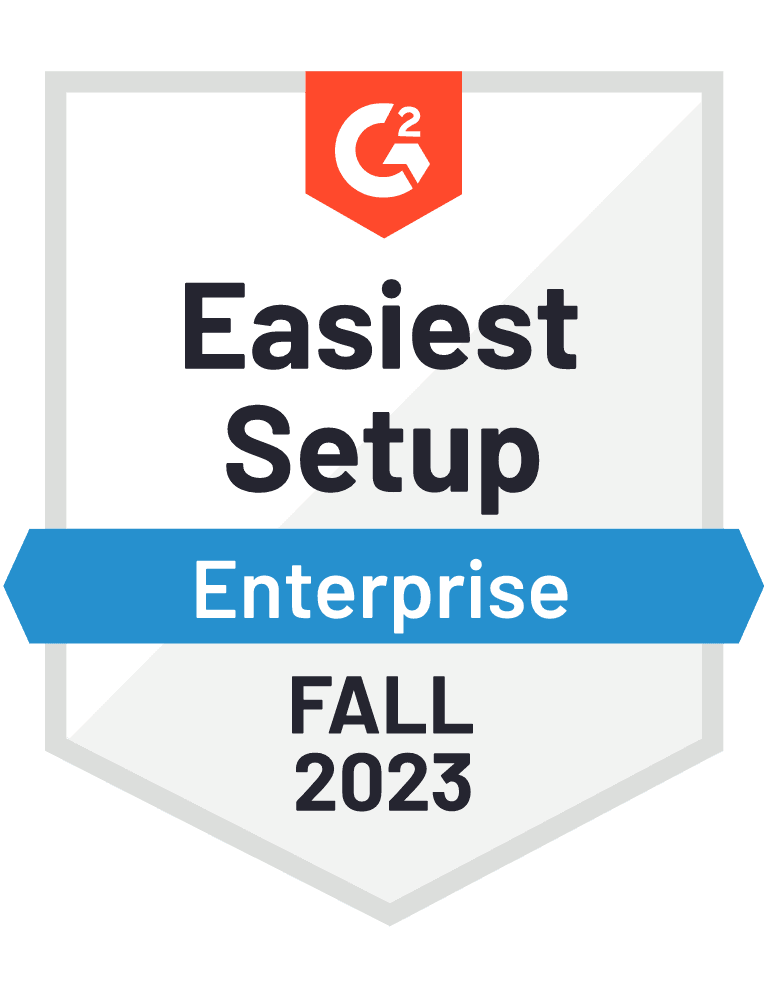 Award - G2: Easiest Setup (Fall 2023)