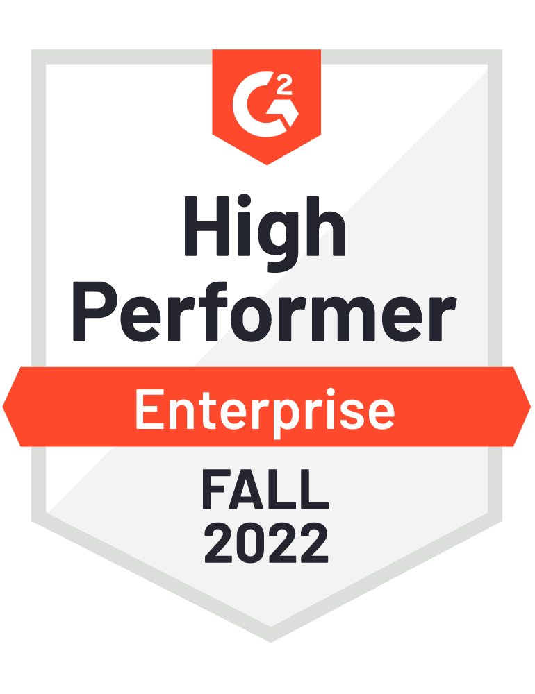 Award - Service Cloud (G2: High Performer Enterprise - Fall 2022) - Experience Management