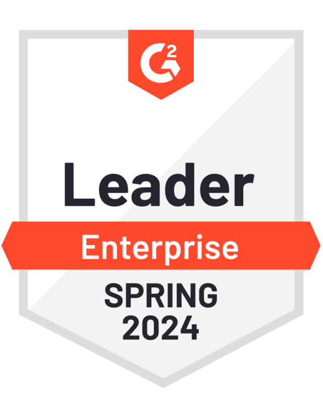 G2 Badge: Leader Enterprise Spring 2024