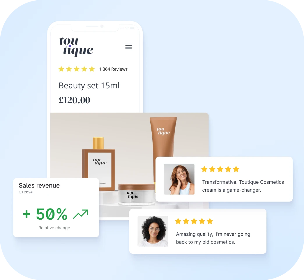 Feature banner ugc shopify ratings and reviews