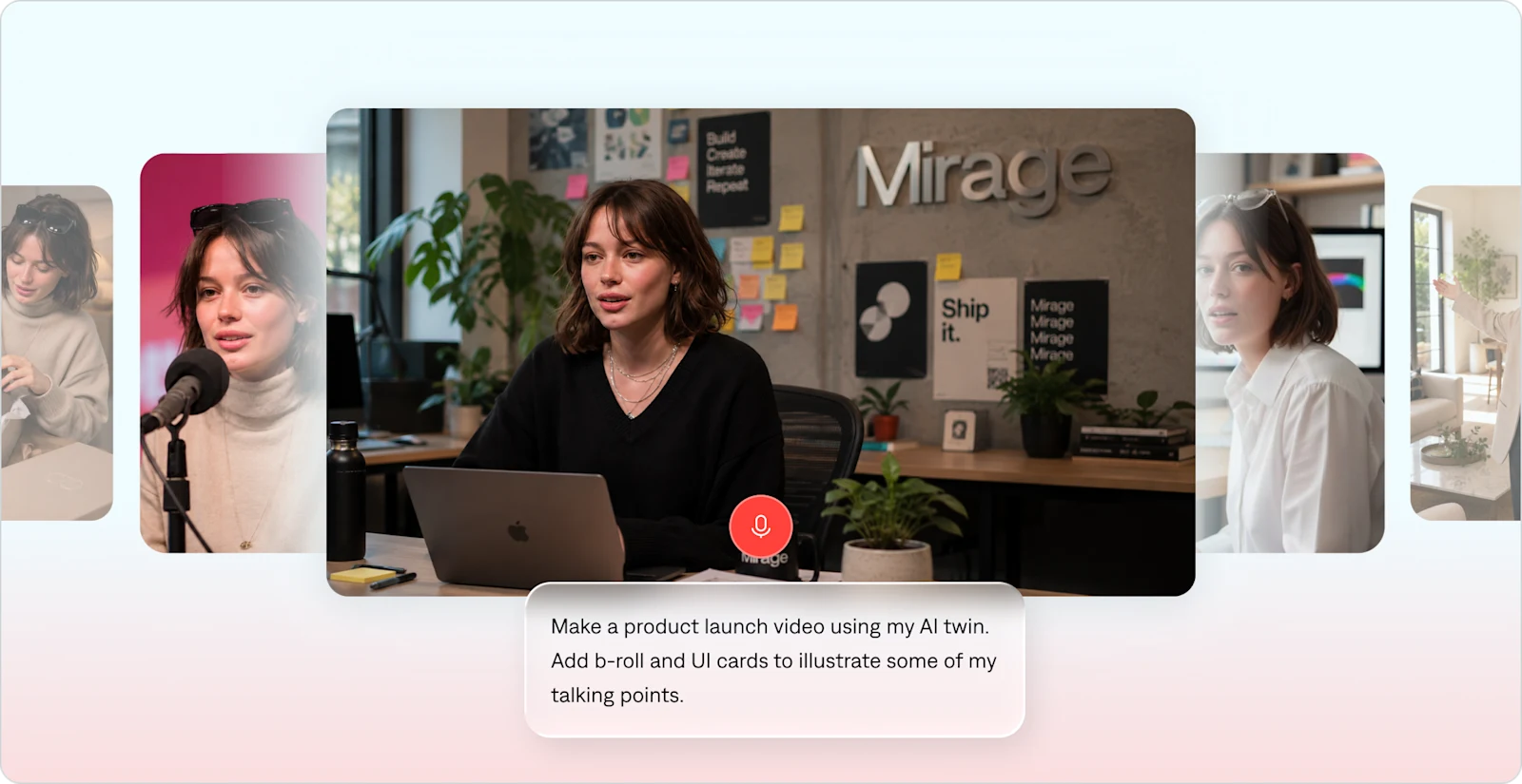 Mirage Agent product interface