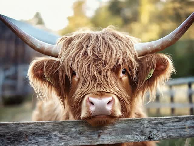 Teacup Cow on Farm
