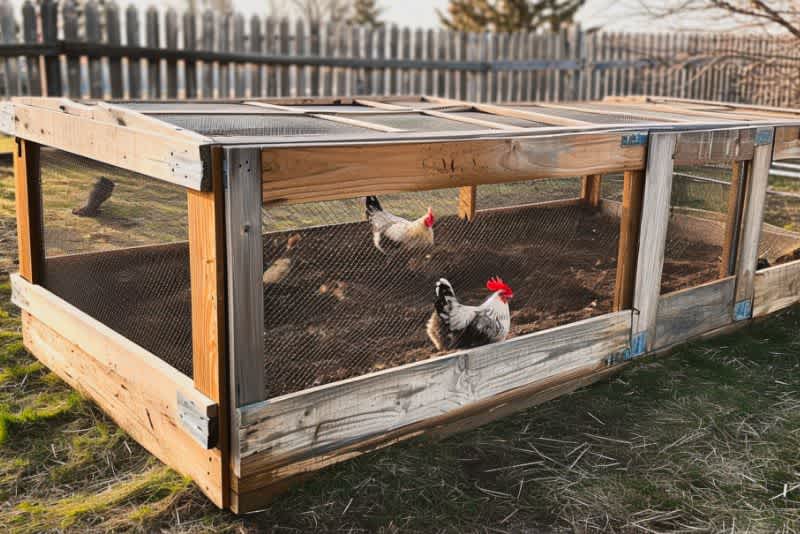 A box designed chicken tractor