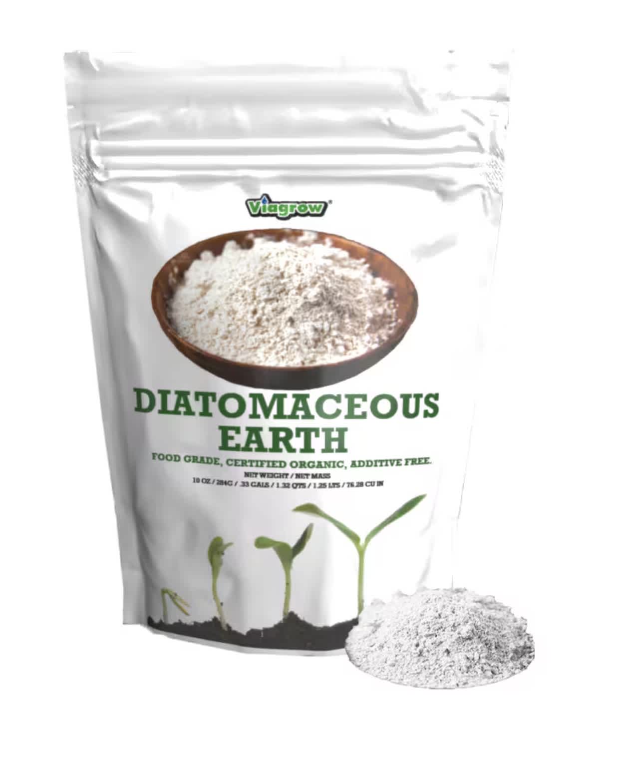 a bag of food grade quality diatomaceous earth
