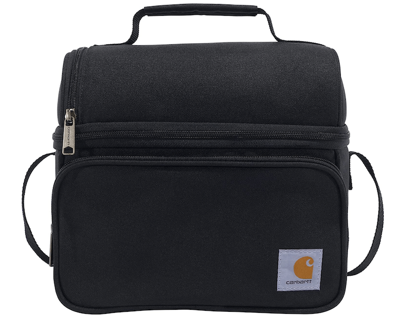 A black Carhartt lunch bag