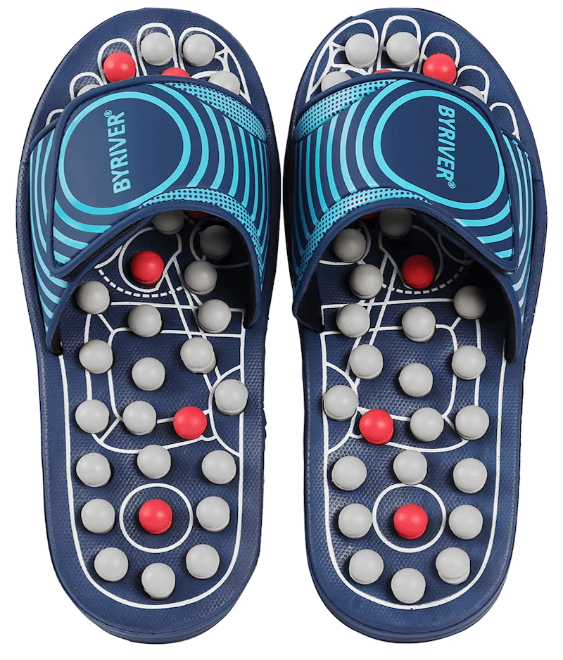 Blue acupuncture slippers
