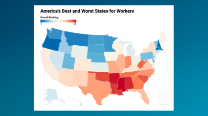 North Carolina Ranks 41st on List of Best and Worst States to Work in America