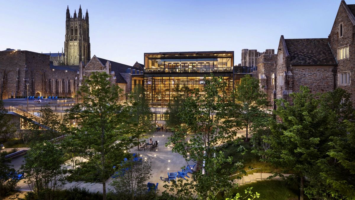 Duke University with its great blend of Gothic and modern architecture.