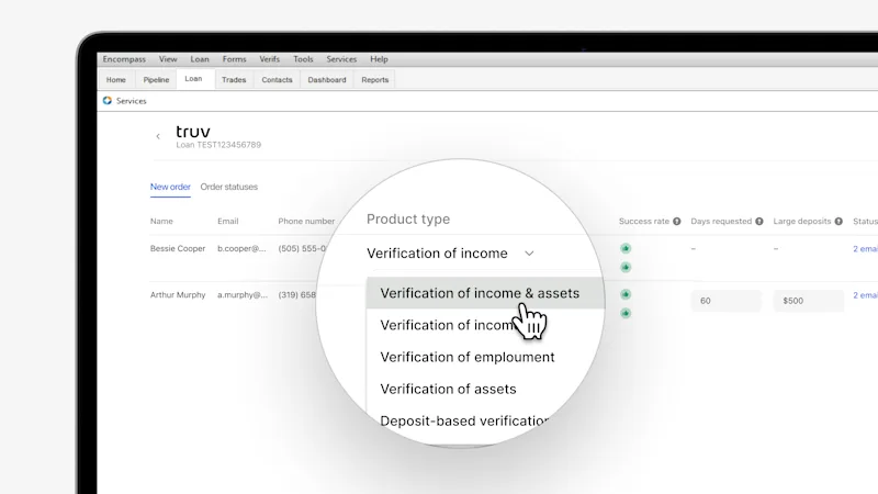 Multi-product ordering in Encompass