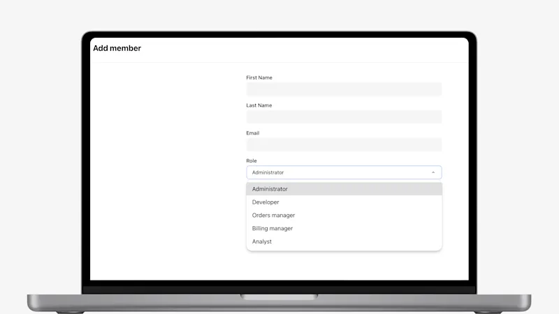 Assigning the Analyst role to a team member in Truv Dashboard