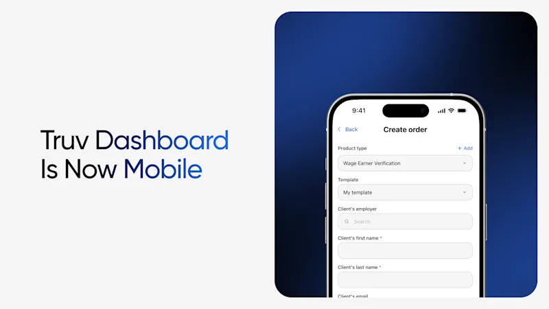 Truv Dashboard on mobile