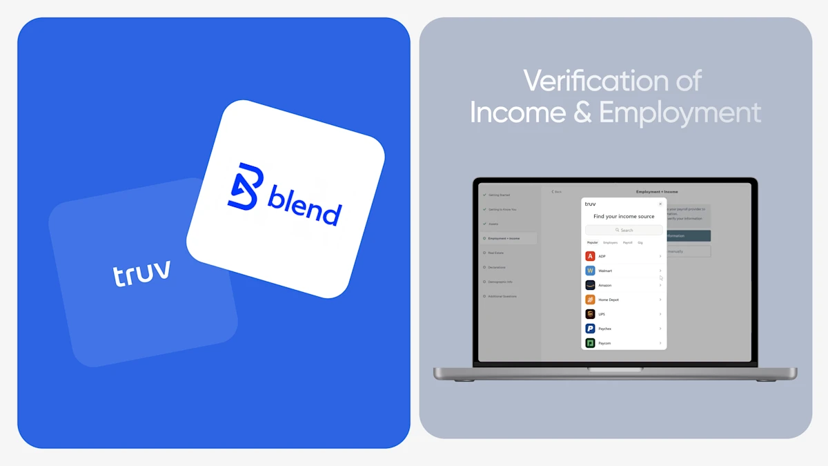 Truv and Blend Announce Point-of-Sale Integration for Embedded Income and Employment Verification