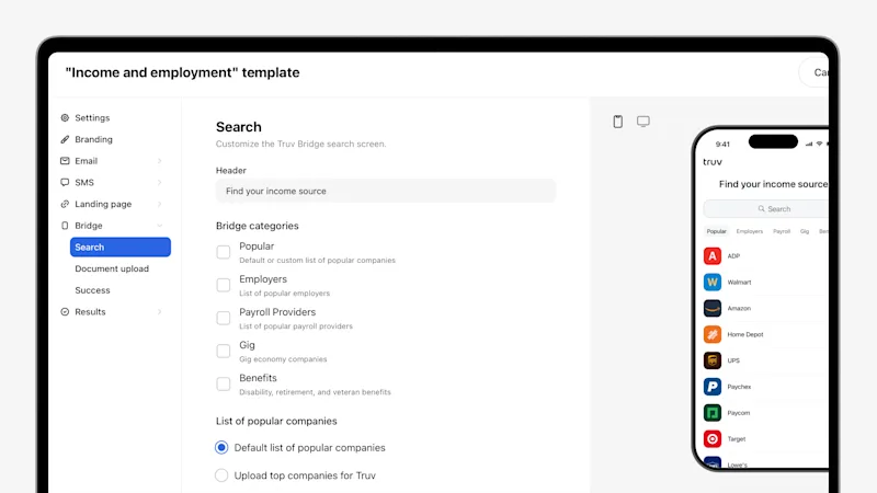 Redesigned Truv Templates layout