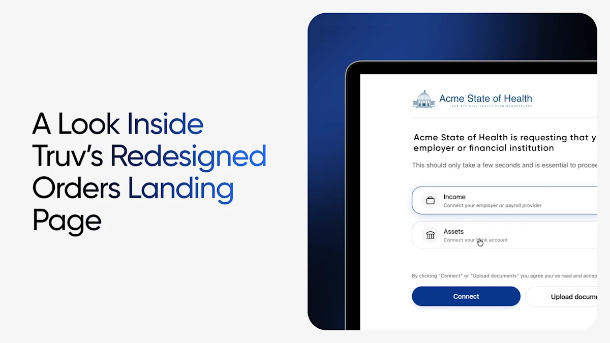 Inside the Redesigned Truv Orders Landing Page