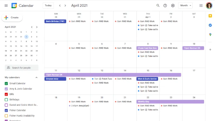 google calendar