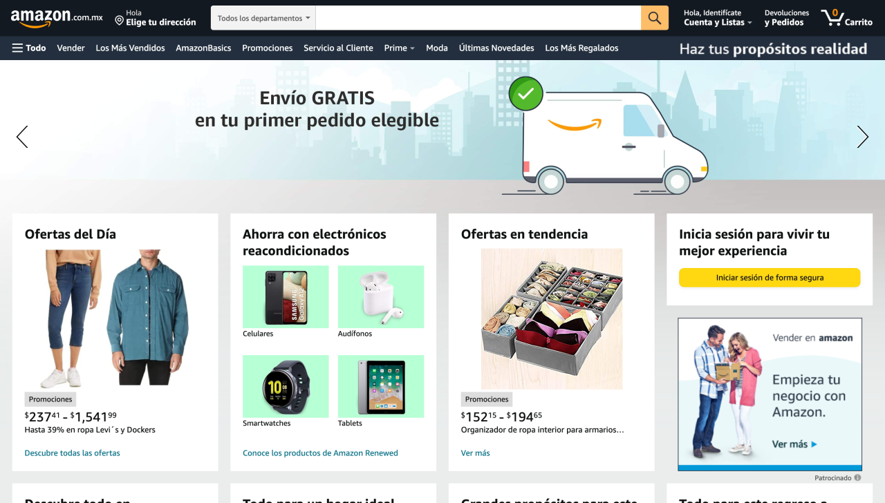 Tienda en store linea amazon