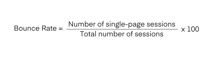 Bounce rate formula