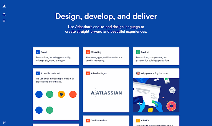 sistema de diseño atlassian