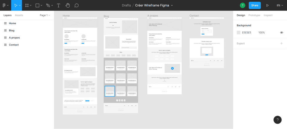 figma wireframe ejemplo