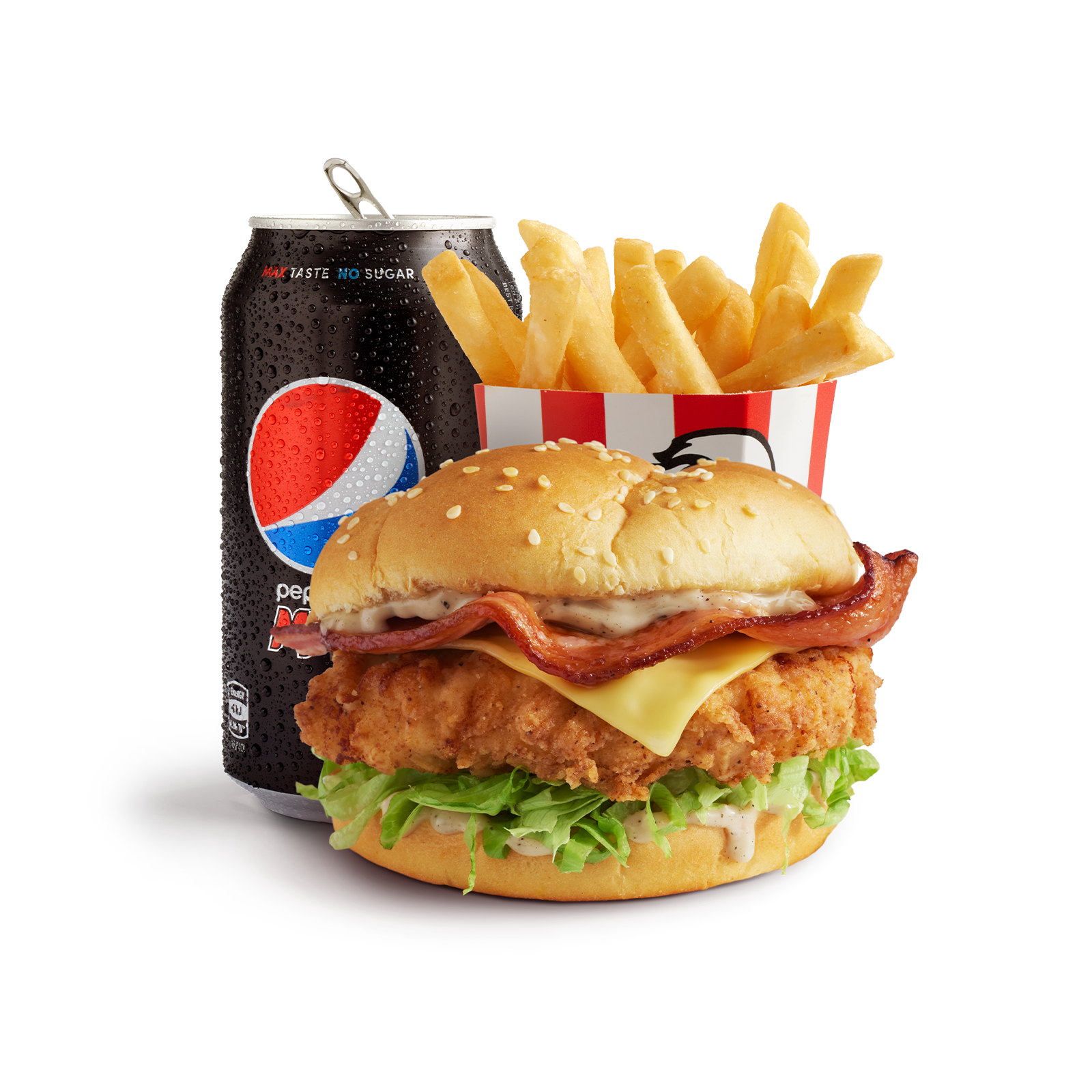 Original Bacon & Cheese Burger Combo Burgers KFC Menu