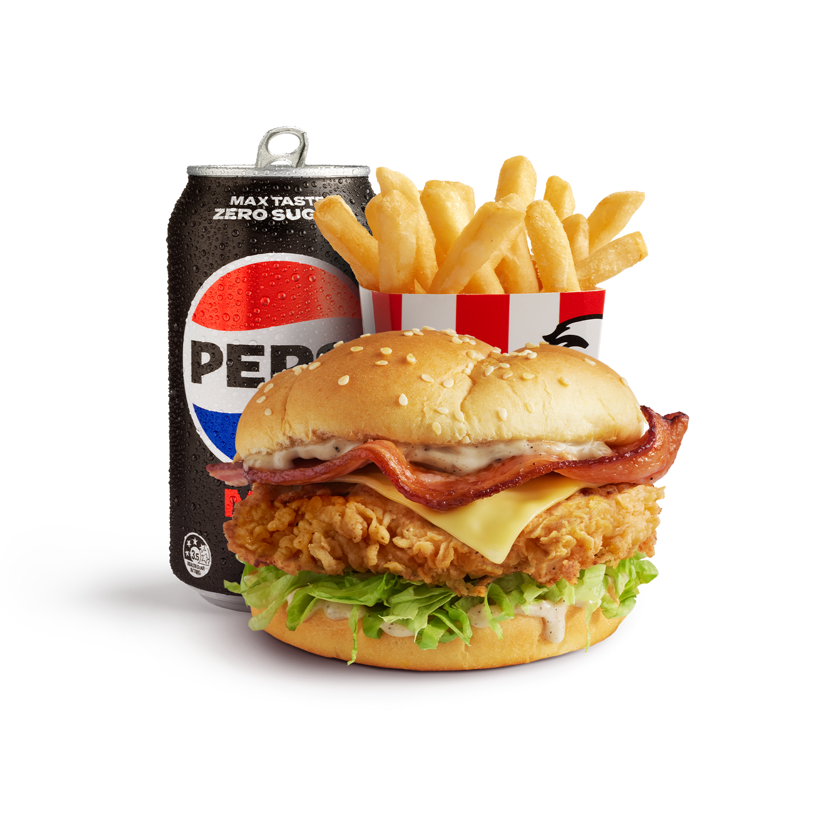 Original Crispy Bacon & Cheese Burger Combo | Burgers | KFC Menu