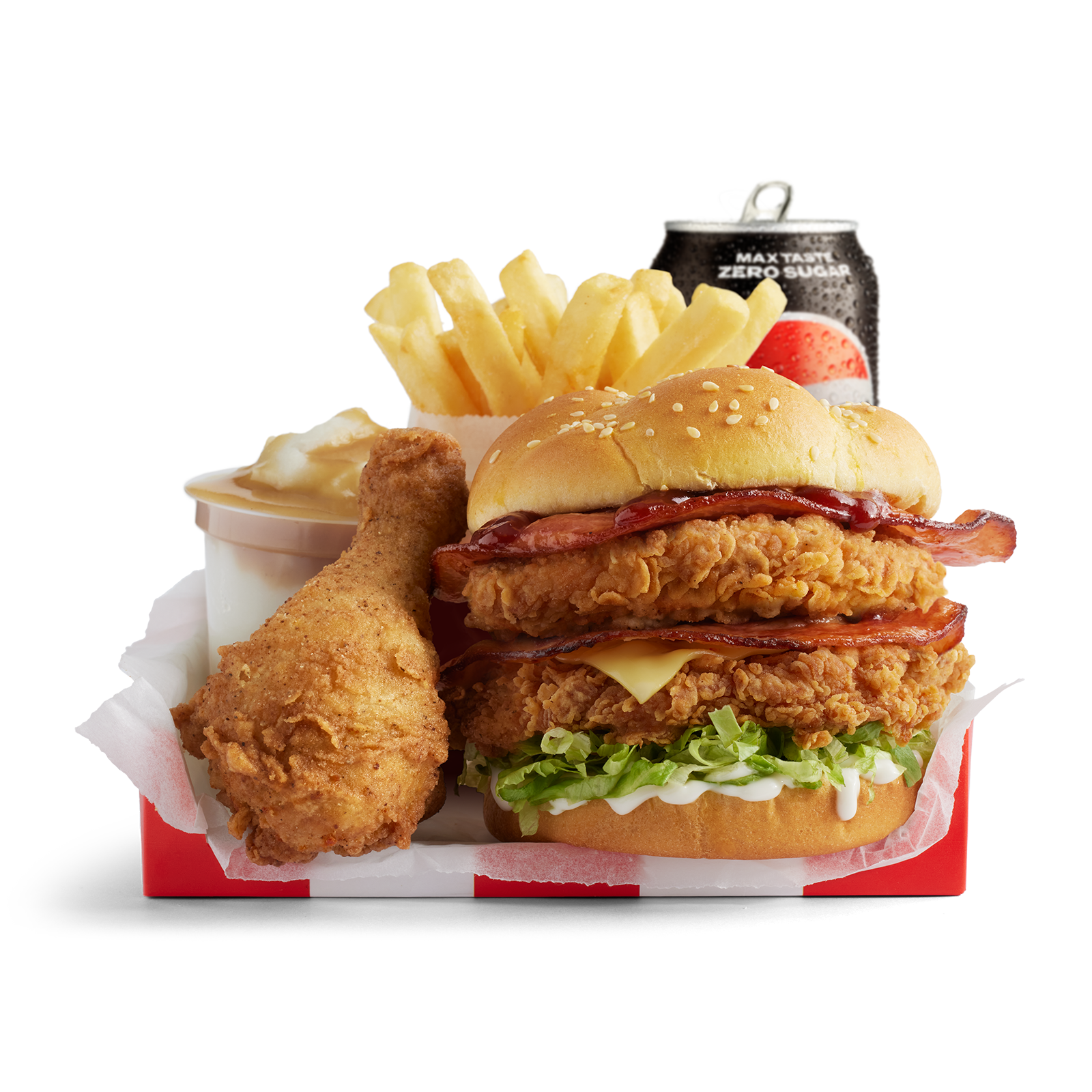 Original Crispy BBQ Bacon Stacker® Burger Box | BOXED MEALS | KFC Menu