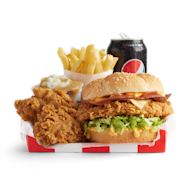 Zinger Bacon Cheese Burger Box Hot Crispy Boxed Meals KFC Menu