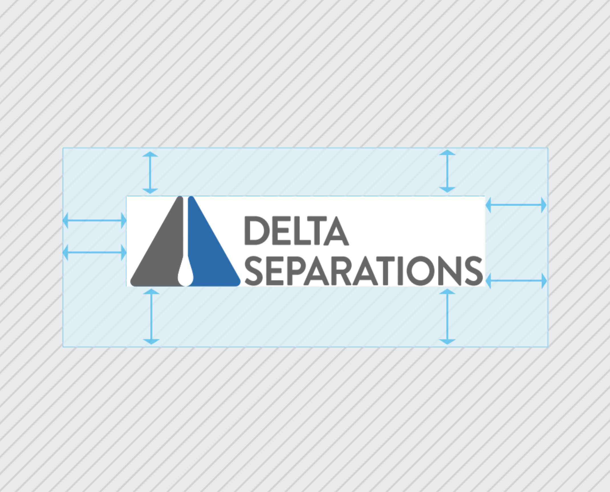 delta logo showing crop marks