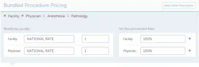 Bundle participants set their rates in Ozzie™ as a percentage derived from CMS rates.