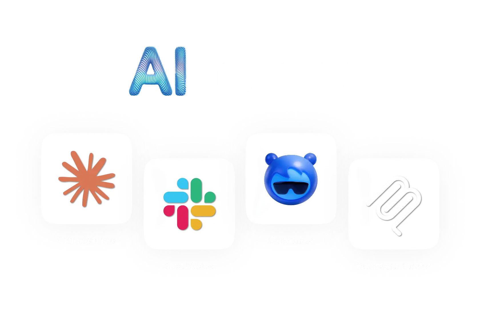 An infographic of AIforce with logos Slack, OpenAI, Anthropic, and Teams