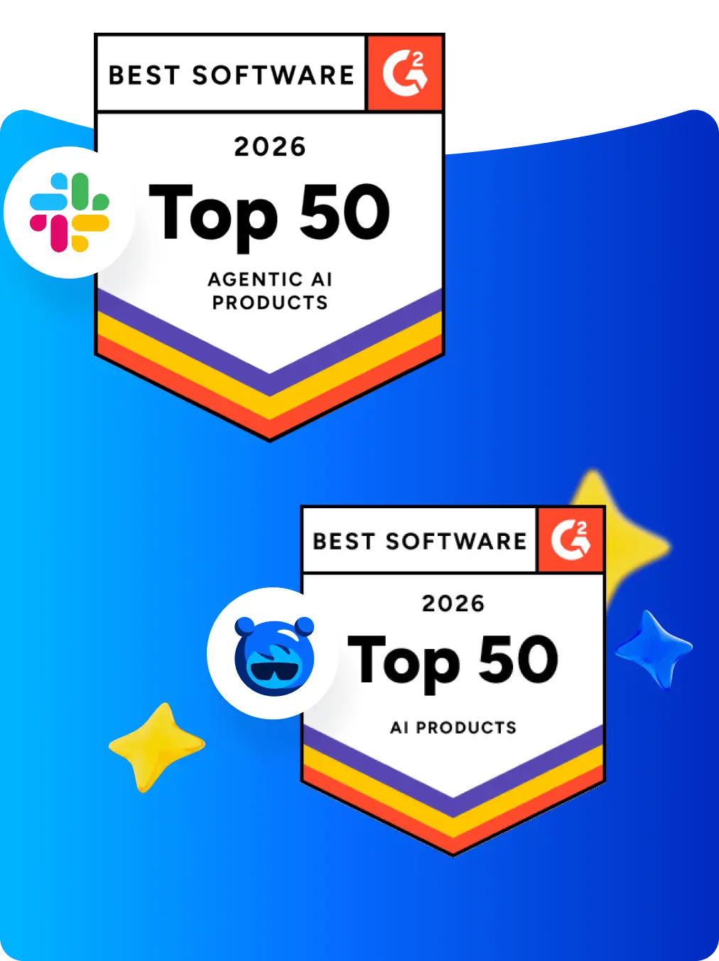 G2 #1 Agentic AI award badge