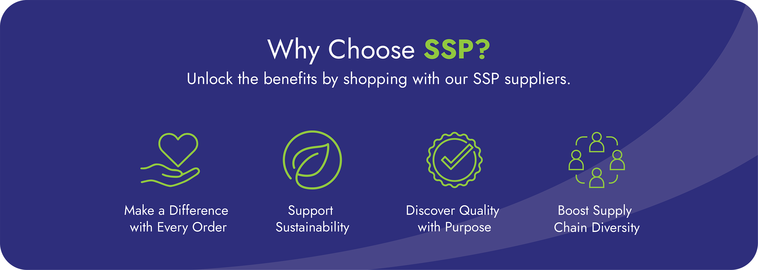 Supplier Support Programme - Why Choose SSP