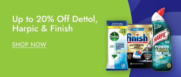 Up to 20% Off Dettol, Harpic & Finish