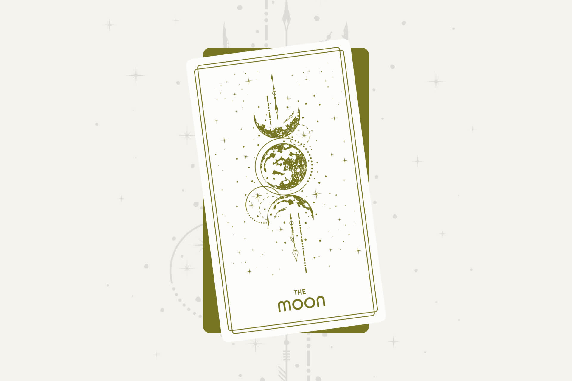 The Moon Tarot Card (Major Arcana #18)