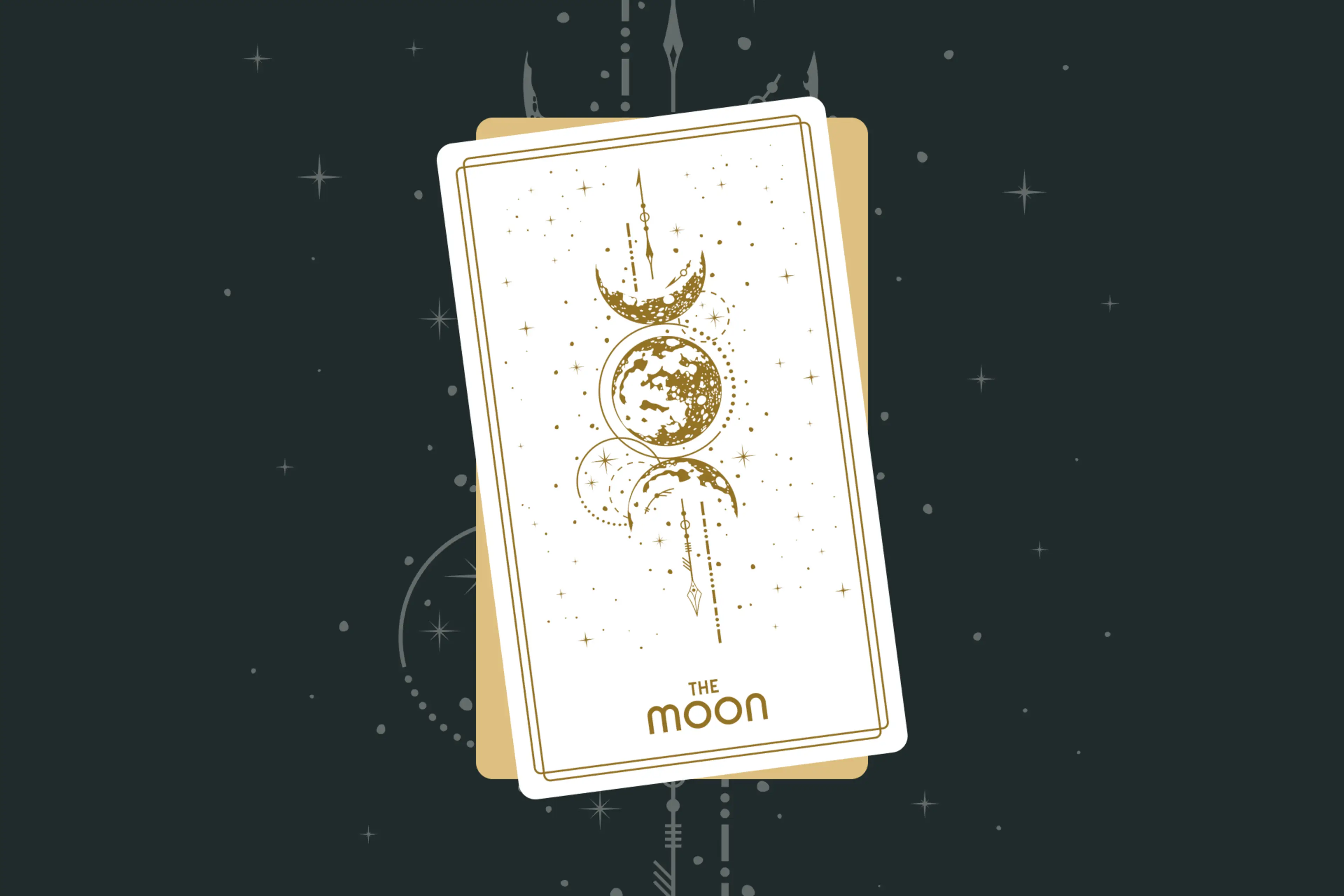 The Moon Tarot Card (Major Arcana #18)