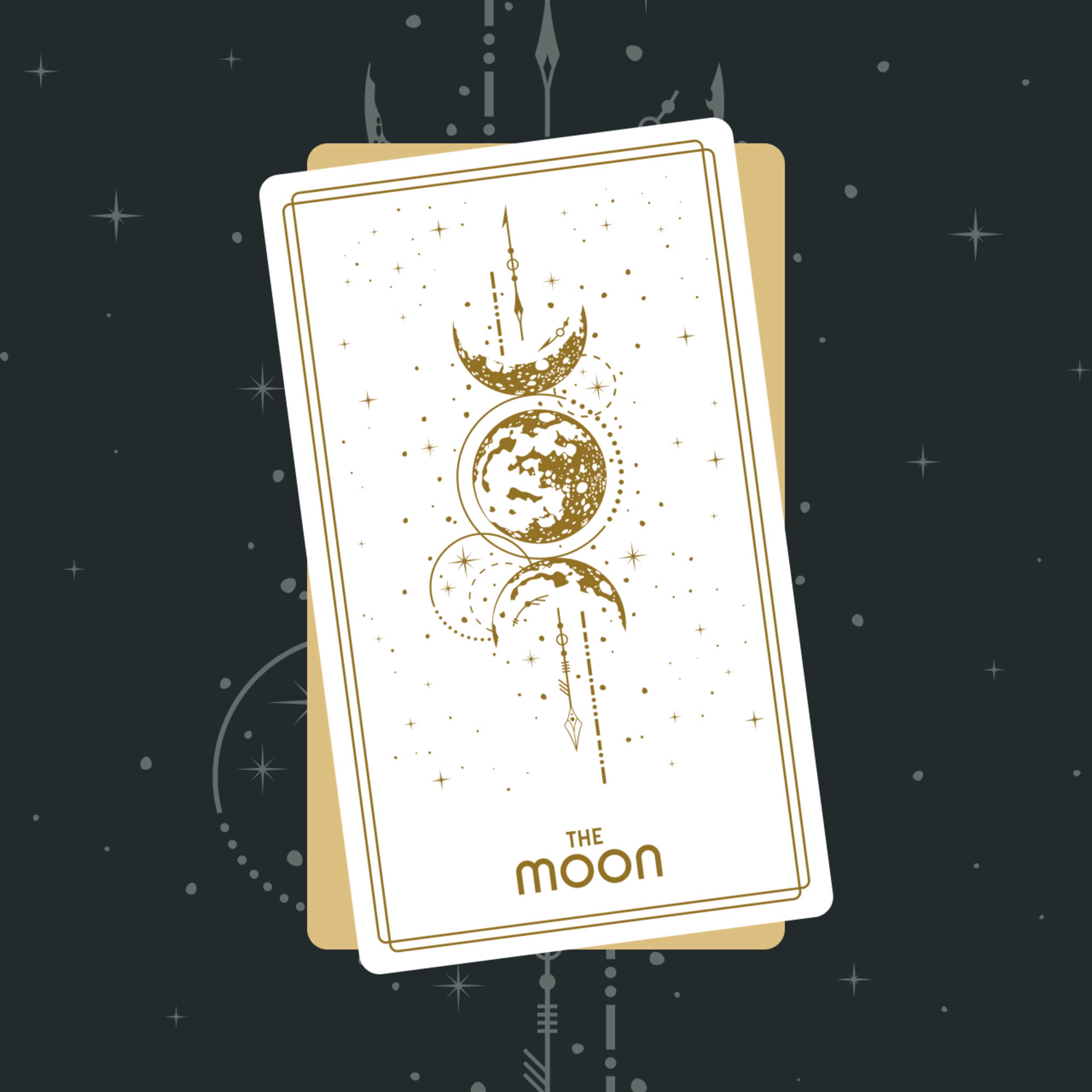 The Moon Tarot Card (Major Arcana #18)