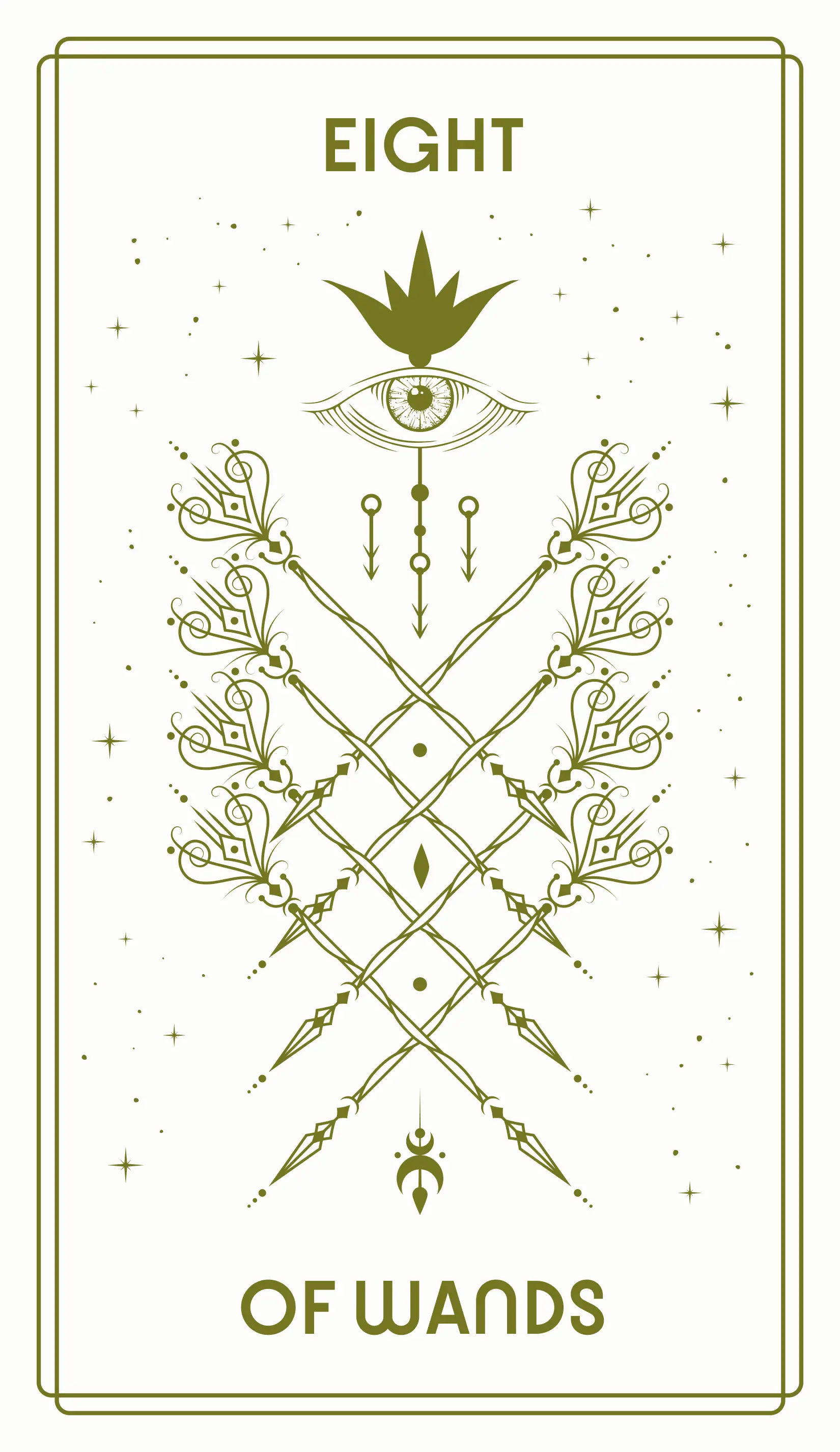 Eight of Wands Tarot Card