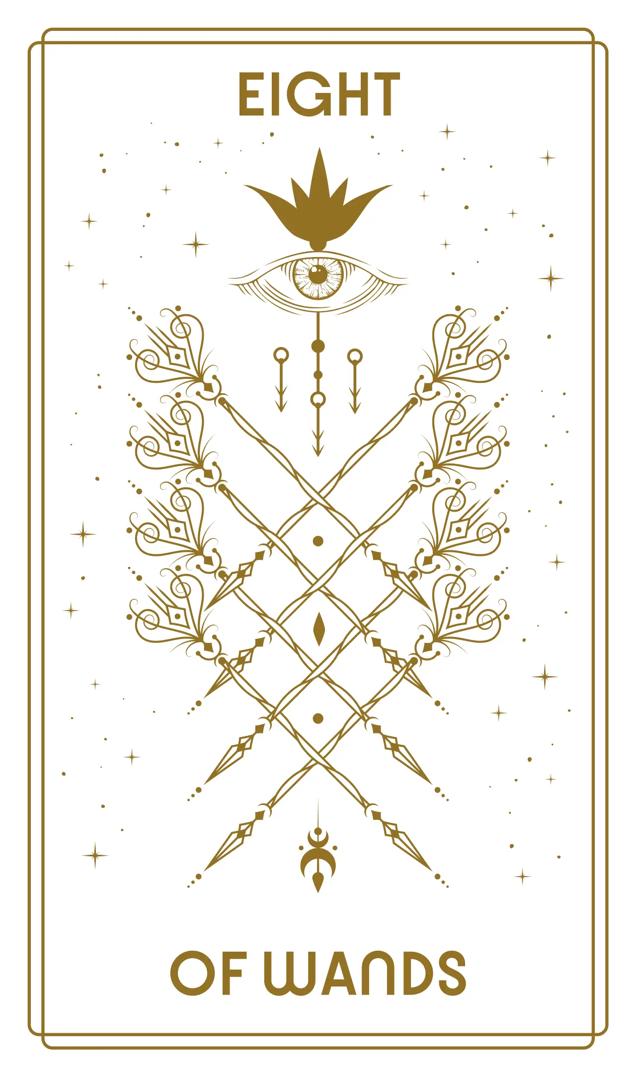 Eight of Wands Tarot Card