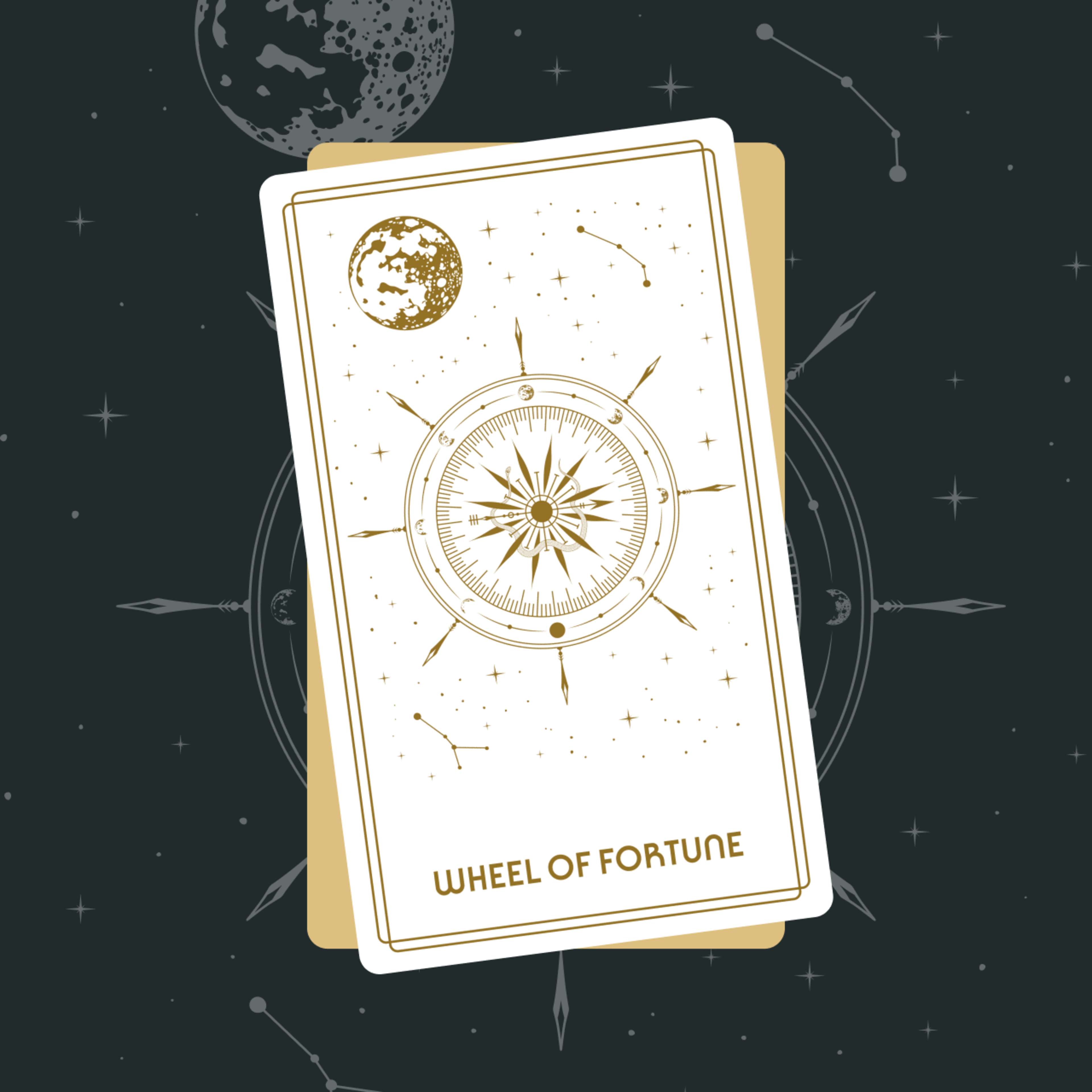 Wheel of Fortune Tarot Card (Major Arcana #10)